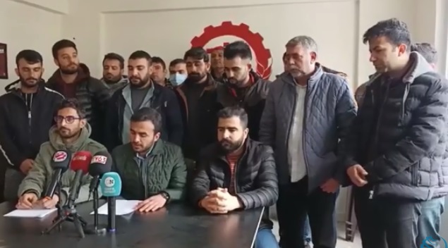 Urfa’da Uğur Tekstil işçileri  basın toplantısı yaptı
