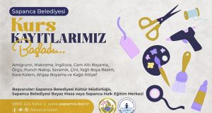 Sapanca Belediyesi Kültür – Sanat Kurslarına Kayıtlar Başladı