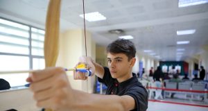 Minik okçular kıyasıya yarıştı