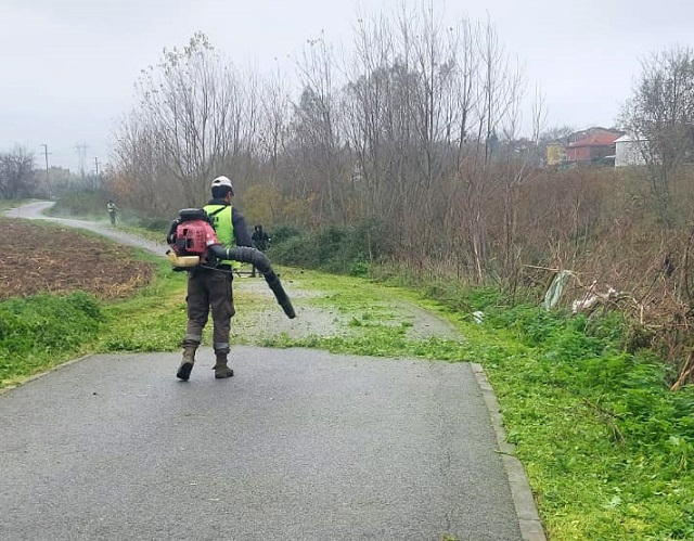 Bisiklet yollarında kış temizliği