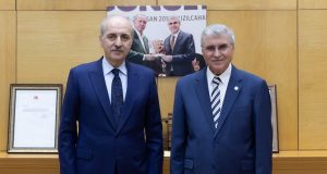 TBMM Başkanı Numan Kurtulmuş Başkan Yüce’yi ziyaret etti