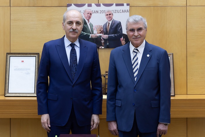 TBMM Başkanı Numan Kurtulmuş Başkan Yüce’yi ziyaret etti