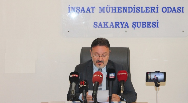 TMMOB İnşaat Mühendisleri Odası Sakarya Şubesi Başkanı Semih Uçar ”Şantiyelerde meslektaşlarımıza yönelik şiddete karşı derhal önlem alınmalıdır.”