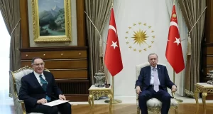 Cumhurbaşkanı Recep Tayyip Erdoğan, Kamu Başdenetçisi Şeref Malkoç’u kabul etti.